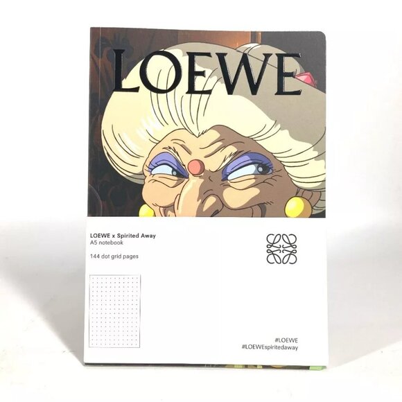 LOEWE Ghibli Spirited Away Yubaba Design memo pad notebook paper Black Unused - Picture 8 of 10